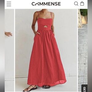 BNWT COMMENSE Sleeveless Cotton Long Dress